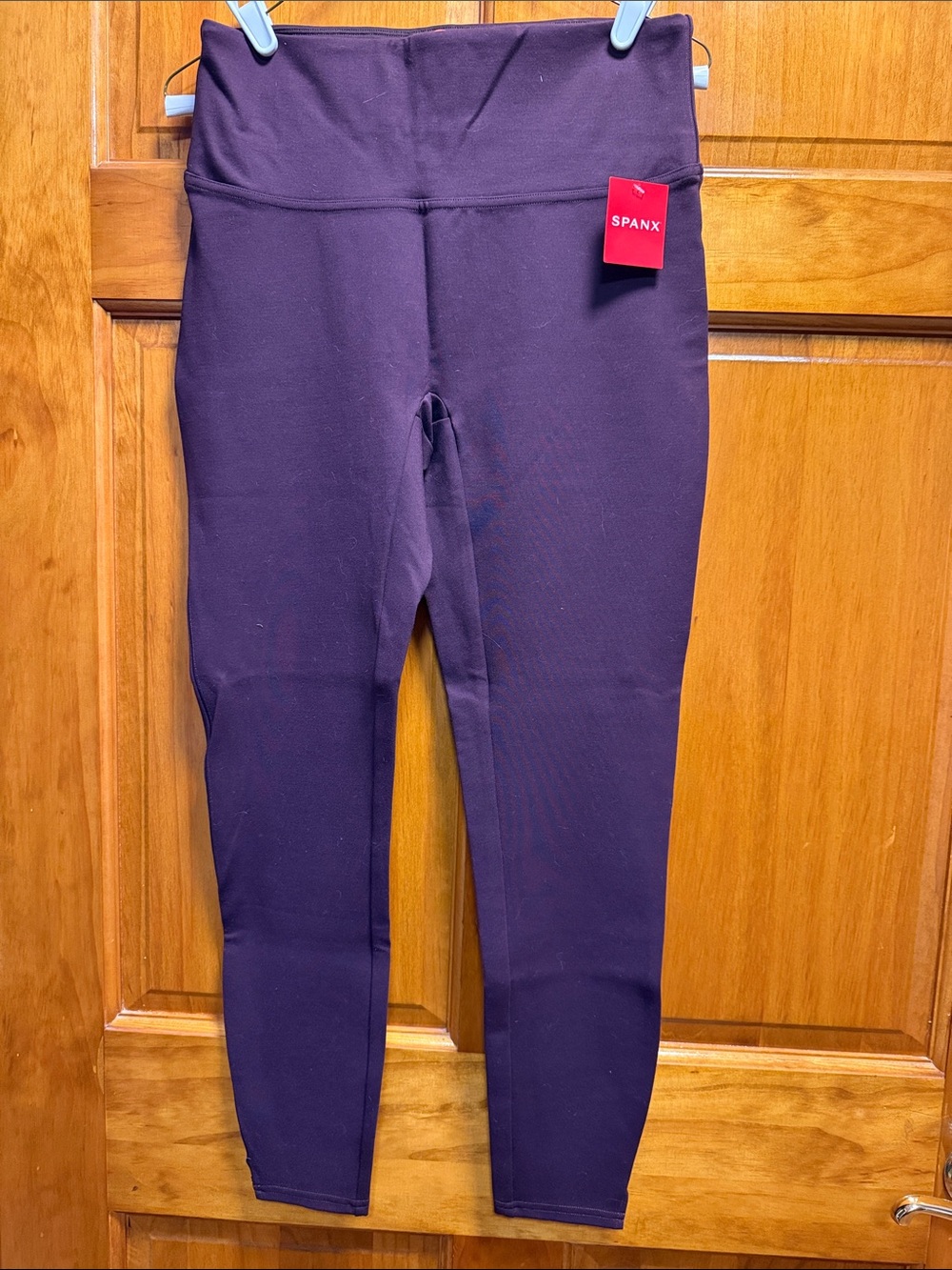 SPANX High-Waist Plum Leggings in Deep Purple